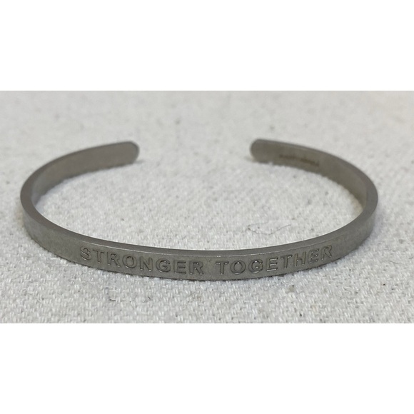 Mantraband Stronger Together Bangle - Silver - Picture 1 of 6